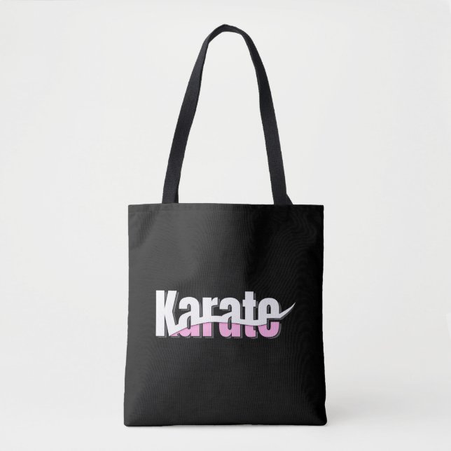 Bolso De Tela Karate Martial Arts Girly Pink (Anverso)