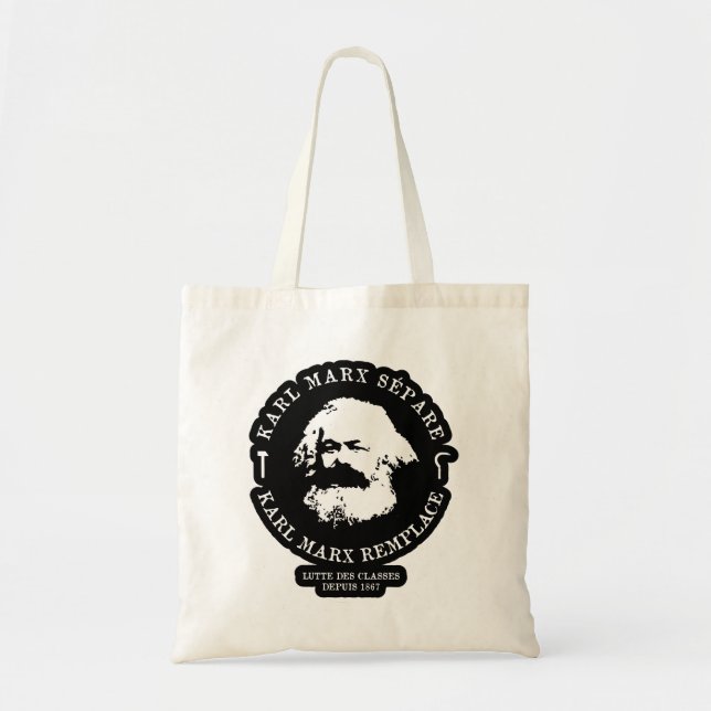 BOLSO DE TELA KARL MARX SÉPARE, KARL MARX REMPLACE (Frente)