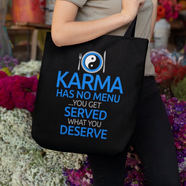 Bolso De Tela Karma No Tiene Menú... Gráfico de Yin Yang (Subido por el creador)