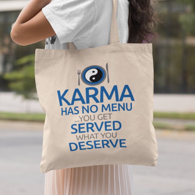Bolso De Tela Karma No Tiene Menú... Gráfico de Yin Yang (Subido por el creador)