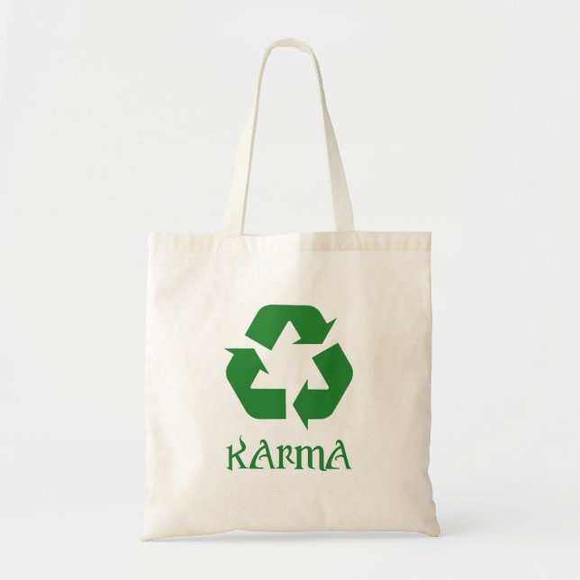 Bolso De Tela Karma recicla lo que sucede (Frente)