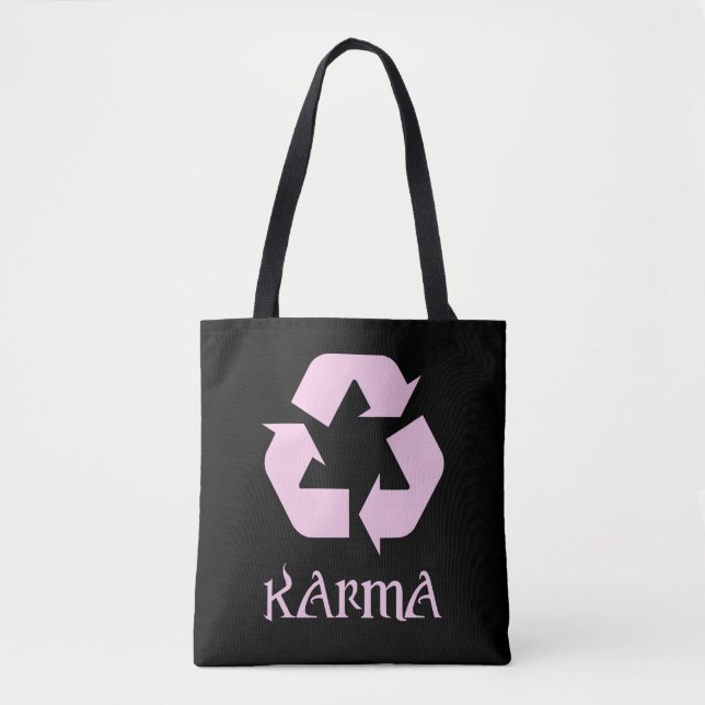 Bolso De Tela Karma recicla lo que sucede (Anverso)