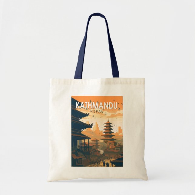 Bolso De Tela Katmandú Nepal Viajes de arte (Frente)