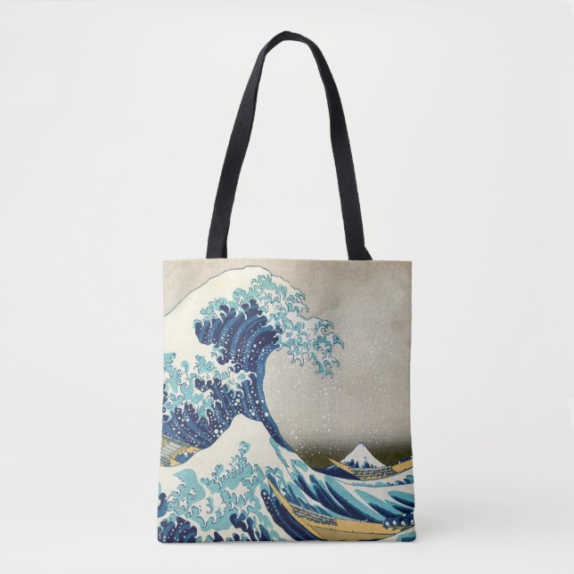Bolso De Tela Katsushika Hokusai - La gran ola de Kanagawa (Anverso)