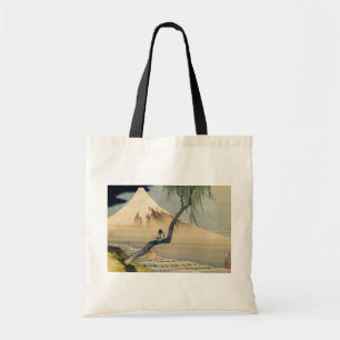 Bolso De Tela Katsushika Hokusai - Muchacho viendo el Monte Fuji