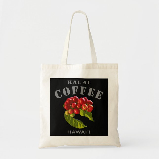 Bolso De Tela Kauai Coffee Hawaii Isla Famosa Moderna Hawai (Frente)