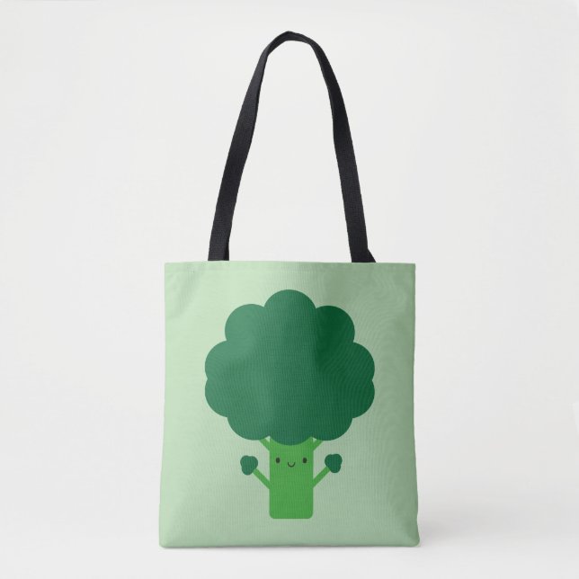 Bolso De Tela Kawaii Broccoli (Anverso)