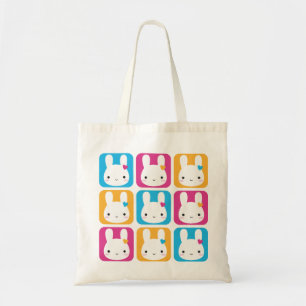 Bolso De Tela Kawaii Bunny Squares