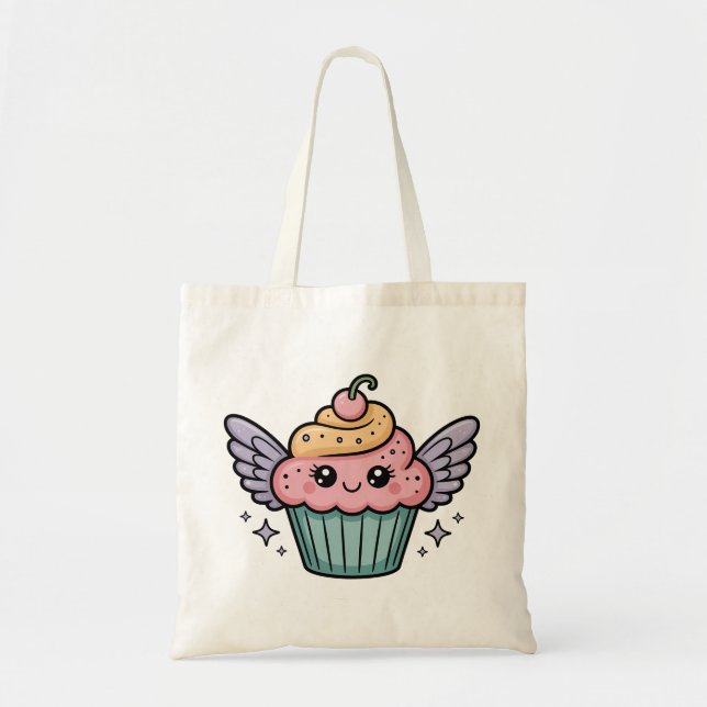 Bolso De Tela Kawaii Cupcake (Frente)