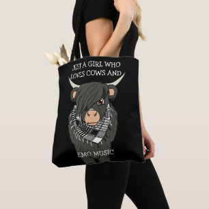 Bolso De Tela Kawaii Cute Emo Scene Kid Cow