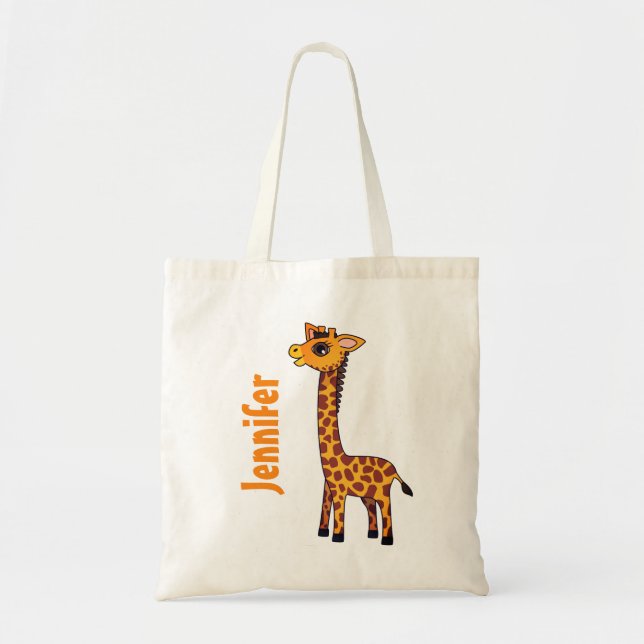 Bolso De Tela Kawaii (Cute) Giraffe (Frente)