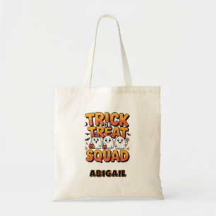 Bolso De Tela Kawaii Fantasma Trick o Trek Squad Halloween Candy