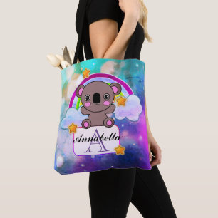 Bolso De Tela Kawaii Koala con estrellas del arcoiris