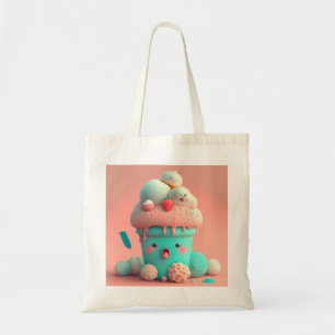 Bolso De Tela Kawaii lindo bloc de notas sobre helados