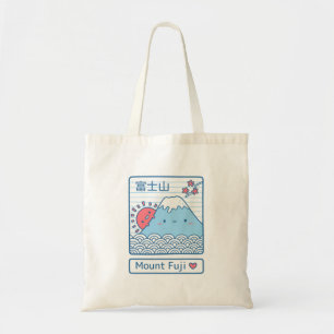 Bolso De Tela Kawaii Love Monte Fuji y Sol Japón Doodle