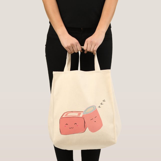 Bolso De Tela Kawaii Marshmallow Tote Bag (Anverso (producto))