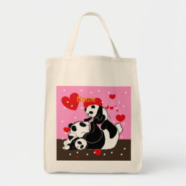 Bolso De Tela Kawaii Panda Bear Graciosos Regalos Con Nombre