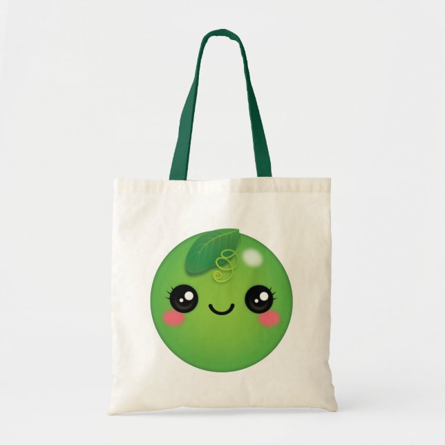 Bolso De Tela Kawaii Pea Tote Bag (Frente)