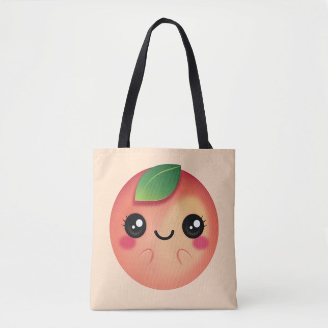 Bolso De Tela Kawaii Peach (Anverso)