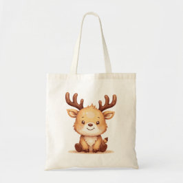 Bolso De Tela Kawaii Reindeer Christmas Holiday Tote Bag