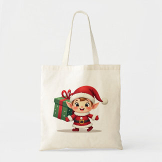 Bolso De Tela Kawaii Santa's Elf Helper Tote Bag