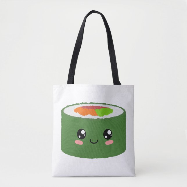 Bolso De Tela Kawaii Sushi (Anverso)