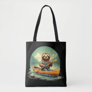 Bolso De Tela Kayaking Sloth Canoe Lover Animales divertidos Vin
