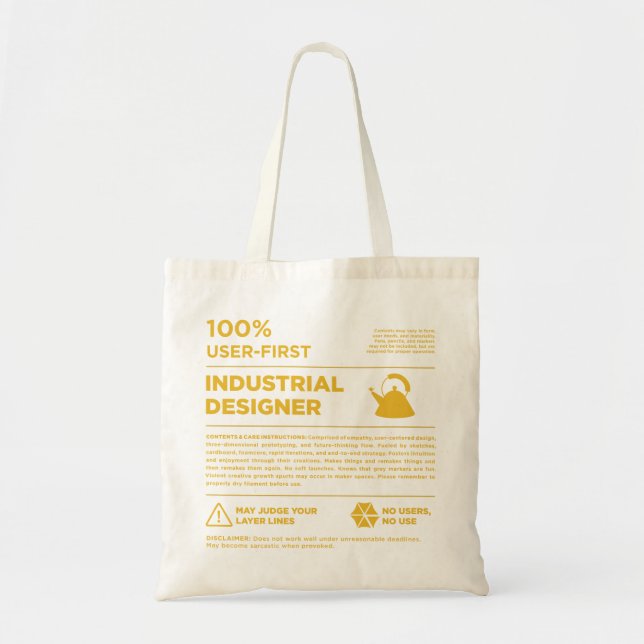 Bolso De Tela Kean MGC Industrial Design Care Label (Frente)