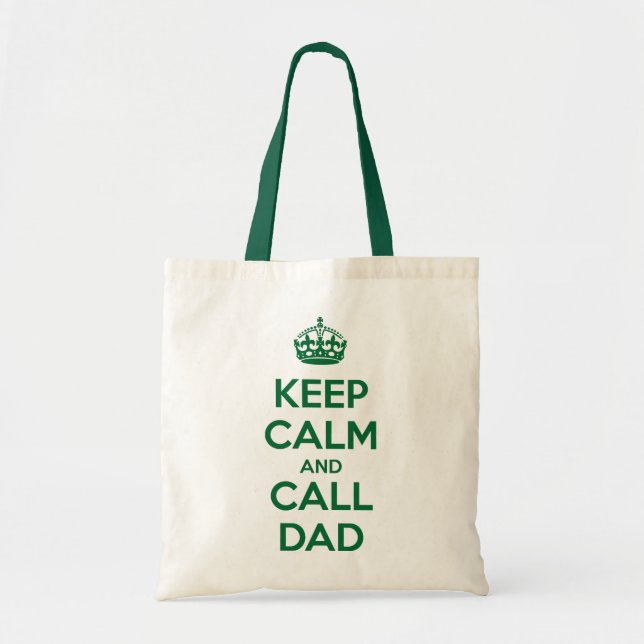 Bolso De Tela Keep Calm and Call Dad (Frente)