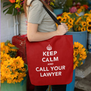Bolso De Tela Keep Calm and Call Your Lawyer