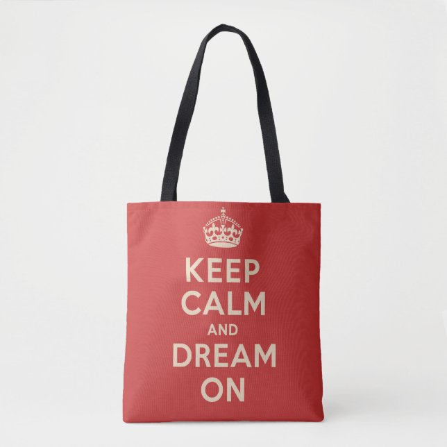 Bolso De Tela "Keep Calm and Dream On"  (Anverso)