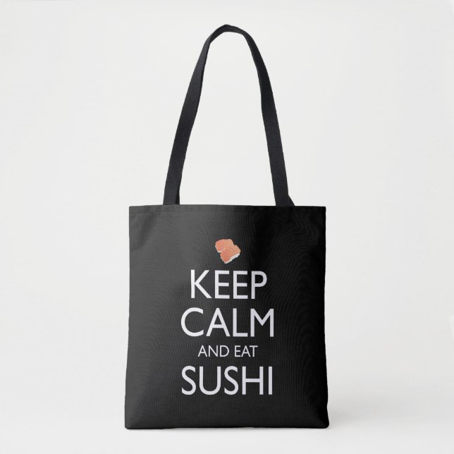 Bolso De Tela Keep Calm And Eat Sushi (Anverso)