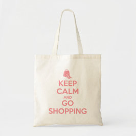Bolso De Tela Keep Calm and Go Shopping