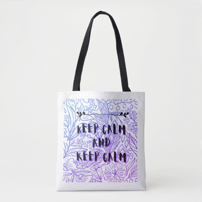 Bolso De Tela Keep calm and keep calm (Anverso)
