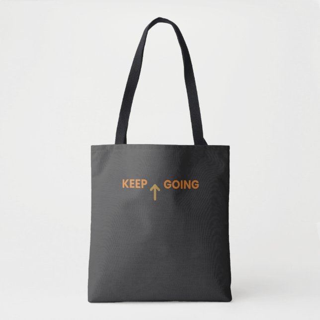 Bolso De Tela Keep Going Minimalist Inspirational Tote Bag (Anverso)