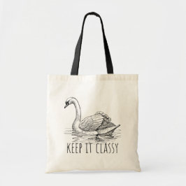 Bolso De Tela Keep It Classy Elegant Swan