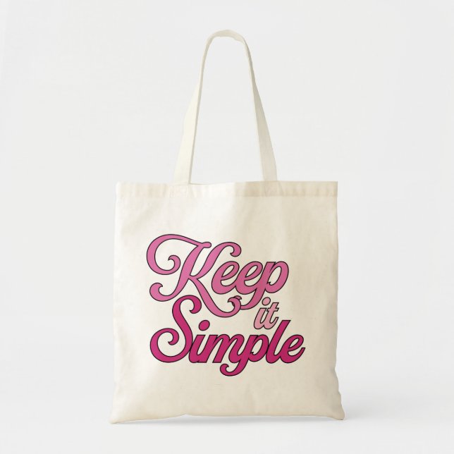 Bolso De Tela Keep It Simple Tote Bag (Pink) (Frente)