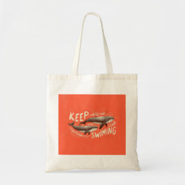 Bolso De Tela Keep Swimming Whales