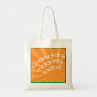Bolso De Tela Keepin Austin Weird Con Naranja Sunburst