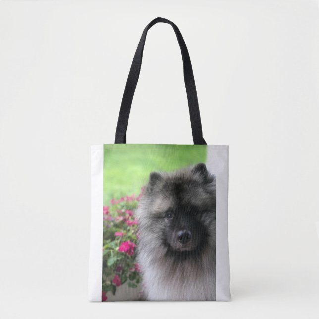 Bolso De Tela Keeshond--¡Amor! (Anverso)
