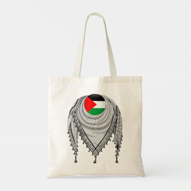 Bolso De Tela Keffiyeh palestino Scarf tejido tradicional (Reverso)