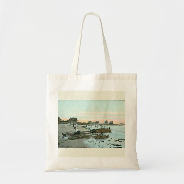 Bolso De Tela Kennebunk Beach, Maine 1915 Estilo de época (Frente)