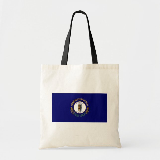 Bolso De Tela Kentucky: Bandera estatal de la Commonwealth de Bl (Frente)