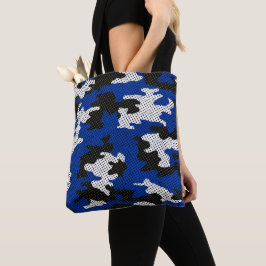 Bolso De Tela Kentucky Blue White Classic Camo Pattern