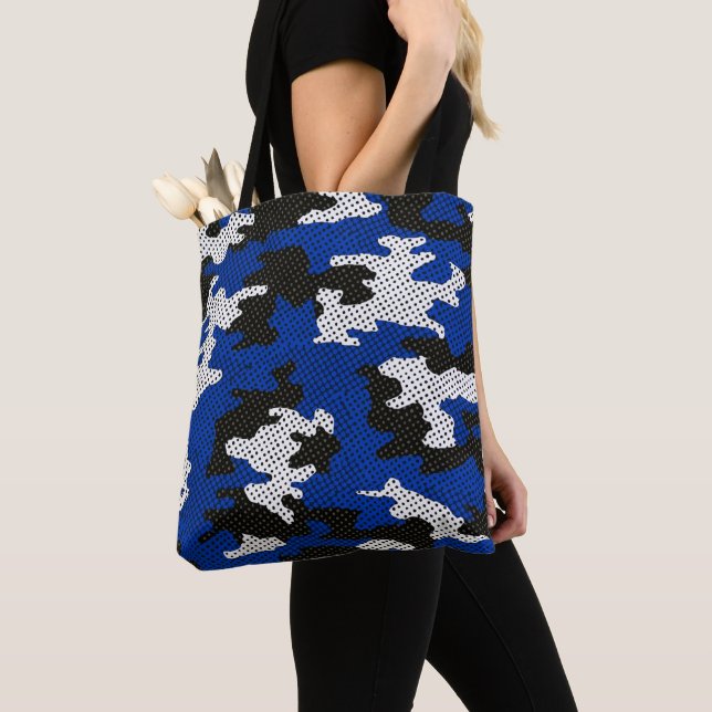 Bolso De Tela Kentucky Blue White Classic Camo Pattern (Detalle)