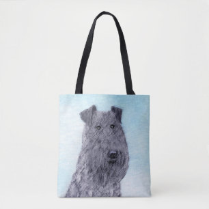 Bolso De Tela Kerry Blue Terrier Pintura Cute Original Perro Art
