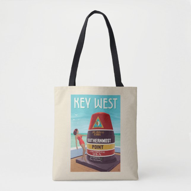 Bolso De Tela Key West | Florida (Anverso)