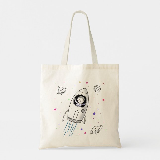 Bolso De Tela Kid en el espacio (Reverso)