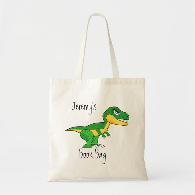 Bolso De Tela Kids Dinosaur Book Bag Fun Jurassic (Frente)