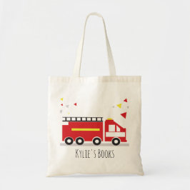 Bolso De Tela Kids Firetruck Fun Library Book Tote Bag